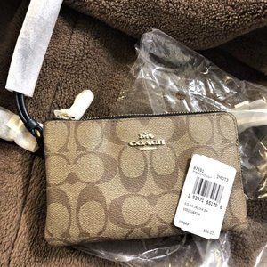COACH Double Corner Zip Wristlet